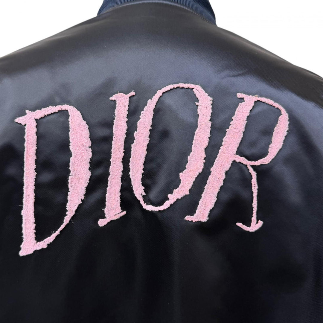 極美品□DIOR ディオール オム 943C439B4716 アレックスフォクストン サドルポケット バックロゴ刺繍 ボンバージャケット 48 伊製 正規品