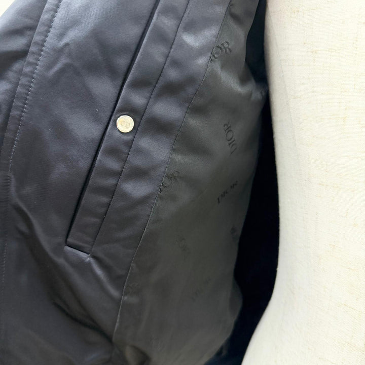 極美品□DIOR ディオール オム 943C439B4716 アレックスフォクストン サドルポケット バックロゴ刺繍 ボンバージャケット 48 伊製 正規品