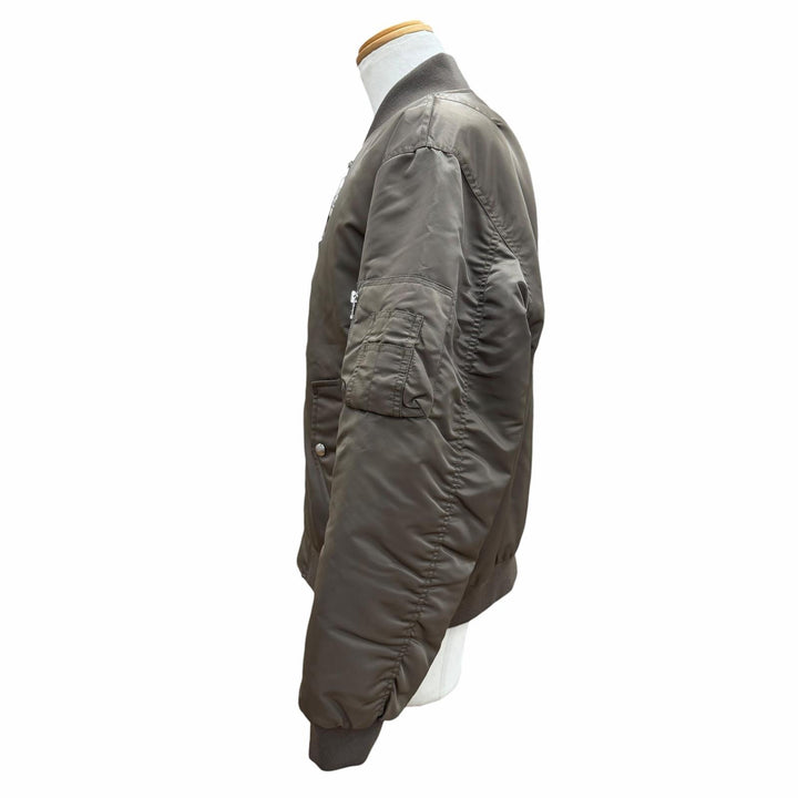 未使用品▼CELINE セリーヌ 23AW 2W426396E LOGO BOMBER JACKET MA-1 バックロゴ ジップアップ ボンバージャケット カーキ 50 正規品