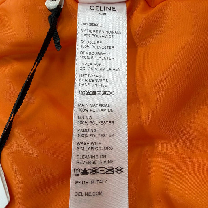 未使用品▼CELINE セリーヌ 23AW 2W426396E LOGO BOMBER JACKET MA-1 バックロゴ ジップアップ ボンバージャケット カーキ 50 正規品
