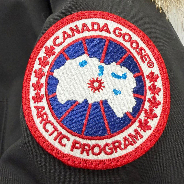 極美品□CANADA GOOSE カナダグース 3438JM JASPER ジャスパー フーデッド ダウンジャケット ブラック S カナダ製 正規品 メンズ