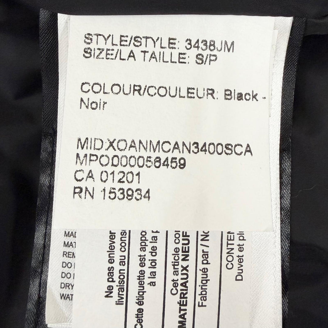極美品□CANADA GOOSE カナダグース 3438JM JASPER ジャスパー フーデッド ダウンジャケット ブラック S カナダ製 正規品 メンズ