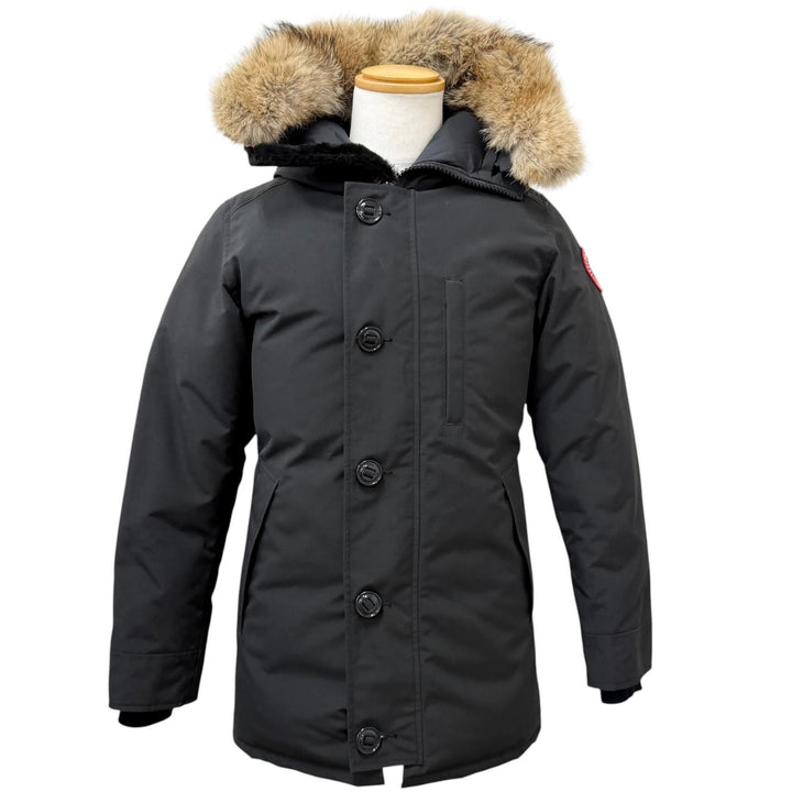 極美品□CANADA GOOSE カナダグース 3438JM JASPER ジャスパー フーデッド ダウンジャケット ブラック S カナダ製 正規品 メンズ