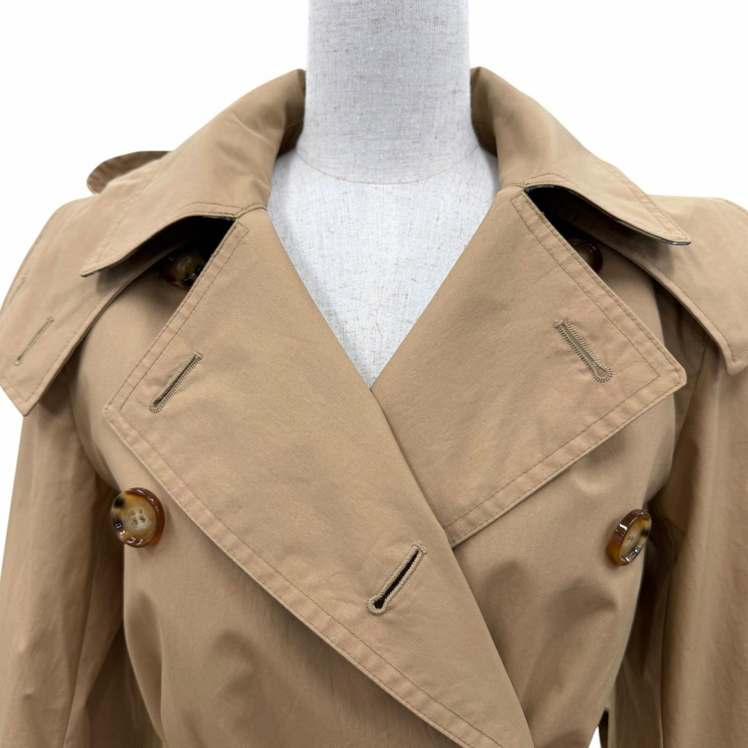 未使用品☆BURBERRY バーバリー 8112223 コットン100％ 裏地ノバチェック柄 フード付 トレンチコート ベージュ 36 正規品 レディース