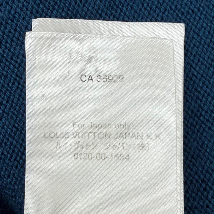 美品▼LOUIS VUITTON ルイヴィトン 22AW ウール100% LVロゴ刺繍 バイカラー シグネチャークルーネック ニット セーター S 正規品 メンズ
