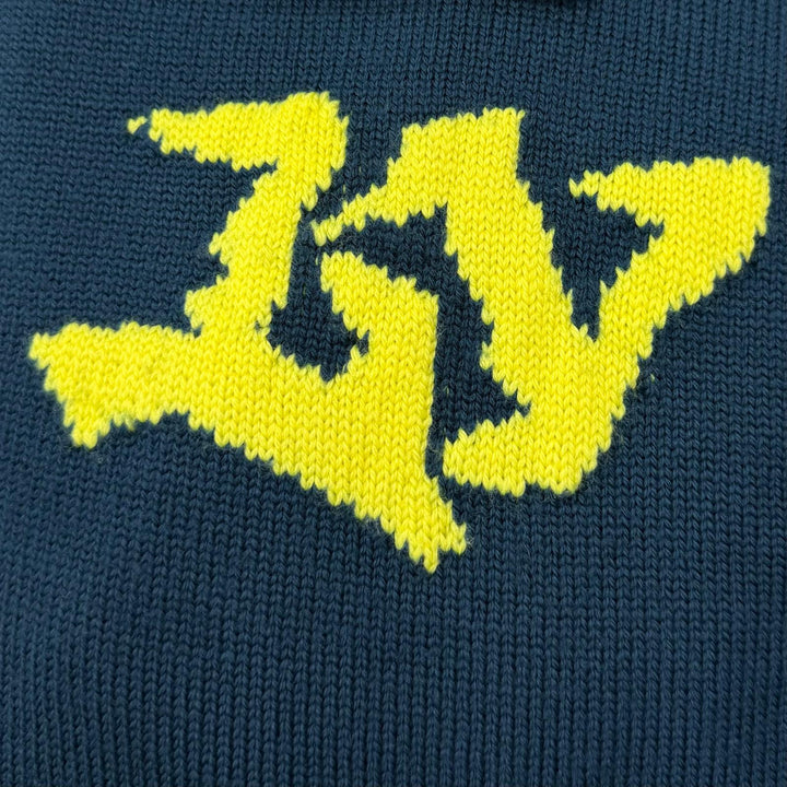 美品▼LOUIS VUITTON ルイヴィトン 22AW ウール100% LVロゴ刺繍 バイカラー シグネチャークルーネック ニット セーター S 正規品 メンズ