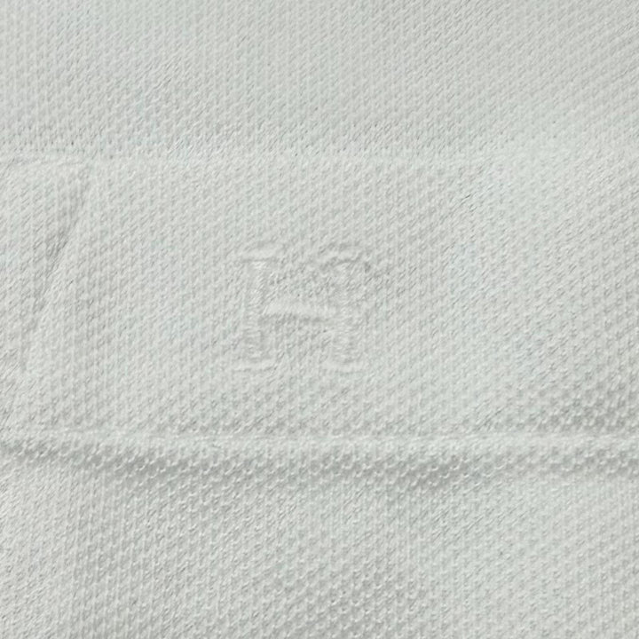 未使用品□HERMES エルメス 23AW 32-5706 コットン Hロゴ刺繍 エンブロイダリー 半袖ポロシャツ ホワイト XS イタリア製 正規品 メンズ