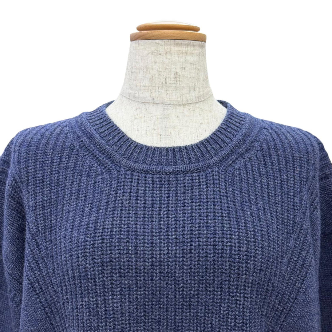 未使用品△HERMES エルメス 24AW 4H2601D1 カシミヤ100％ カナディアンボタン 長袖 ニット セーター ネイビー 38 イギリス製 正規品 箱付