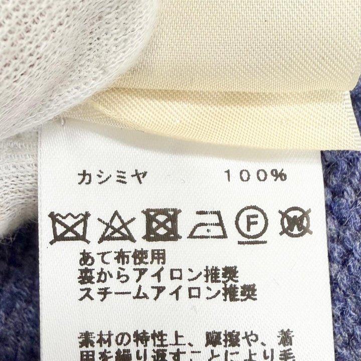 未使用品△HERMES エルメス 24AW 4H2601D1 カシミヤ100％ カナディアンボタン 長袖 ニット セーター ネイビー 38 イギリス製 正規品 箱付