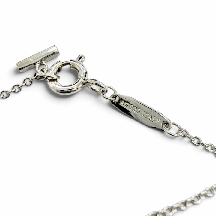 美品△TIFFANY&amp;Co. ティファニー Tスマイル ラージ ペンダント ネックレス アクセサリー AG925 シルバー イタリア製 重量2.8g レディース