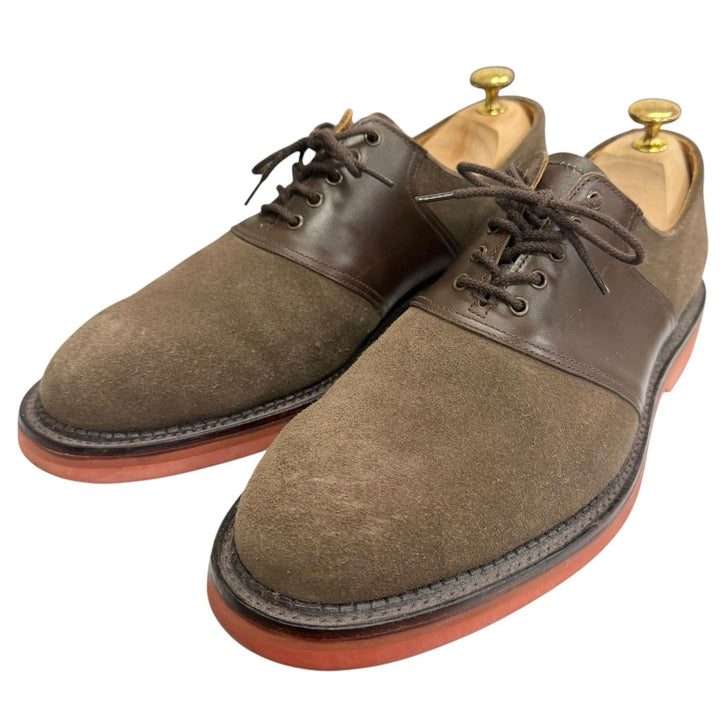 美品□CROCKETT&amp;JONES クロケットアンドジョーンズ 20322A PENN スウェードレザー 378ラスト ドレスシューズ ブラウン イングランド製