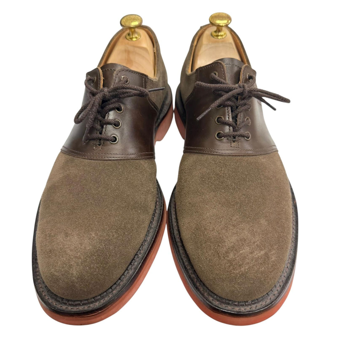 美品□CROCKETT&amp;JONES クロケットアンドジョーンズ 20322A PENN スウェードレザー 378ラスト ドレスシューズ ブラウン イングランド製