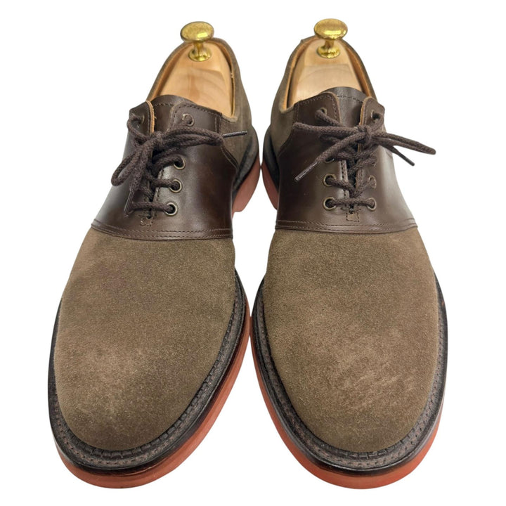 美品□CROCKETT&amp;JONES クロケットアンドジョーンズ 20322A PENN スウェードレザー 378ラスト ドレスシューズ ブラウン イングランド製