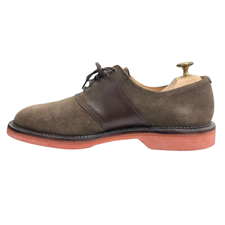 美品□CROCKETT&amp;JONES クロケットアンドジョーンズ 20322A PENN スウェードレザー 378ラスト ドレスシューズ ブラウン イングランド製