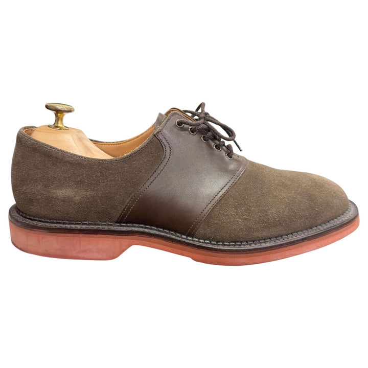 美品□CROCKETT&amp;JONES クロケットアンドジョーンズ 20322A PENN スウェードレザー 378ラスト ドレスシューズ ブラウン イングランド製