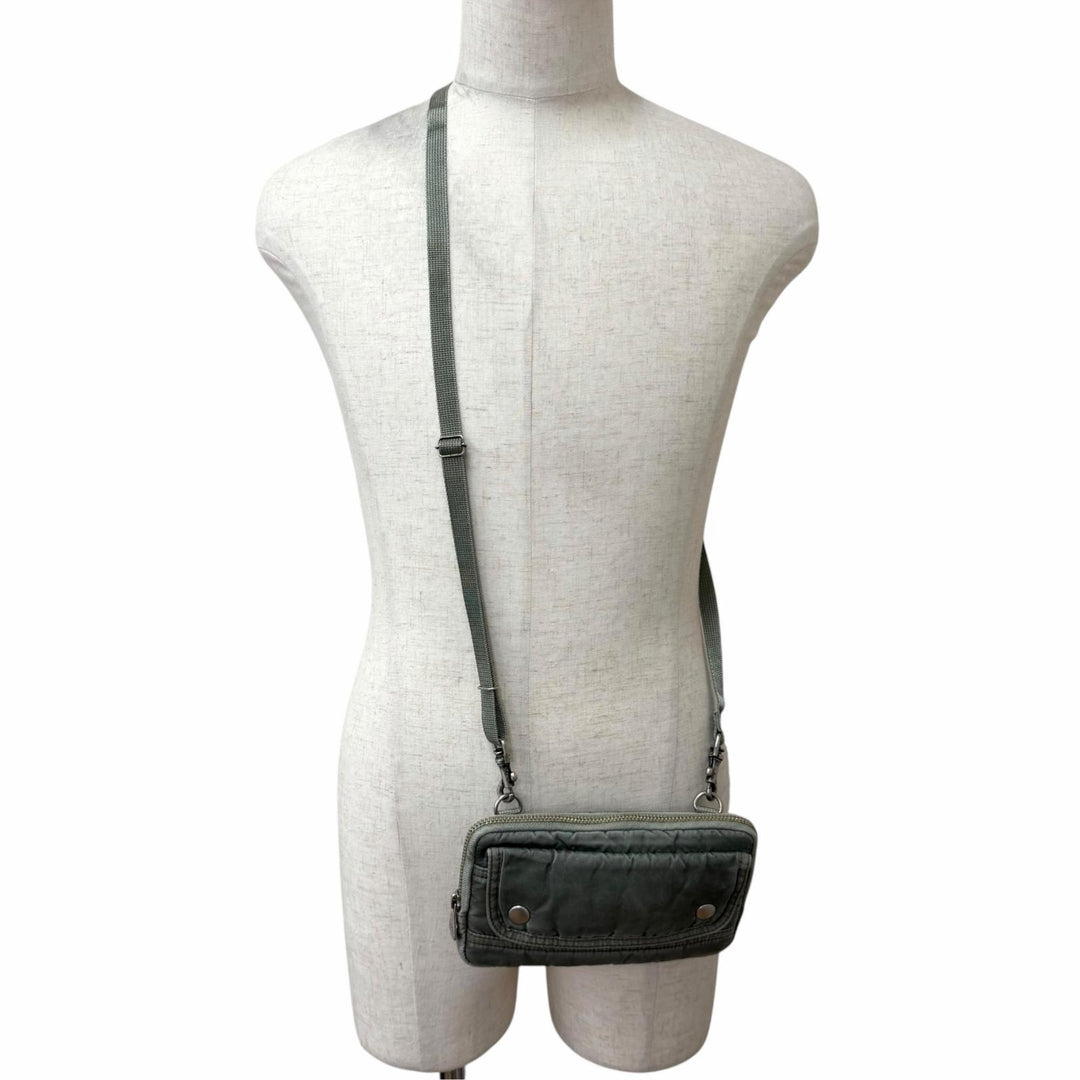美品□PORTER CLASSIC ポータークラシック SUPER NYLON WALLET POUCH ナイロン ウォレットポーチ ショルダーバッグ カーキ メンズ