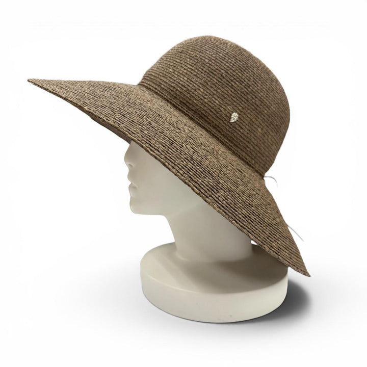 未使用品▼HELEN KAMINSKI ヘレンカミンスキー リボン シルバー金具 ワイドブリム 広帽子 ハット ２点セット ブラウン ピンク レディース