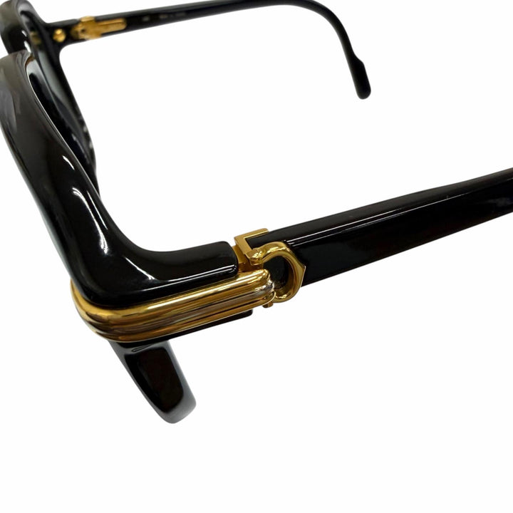 良品□Cartier カルティエ ヴィンテージ 140 90s トリニティ ティアドロップ サングラス ブラック ゴールド グレー 60□15 フランス製
