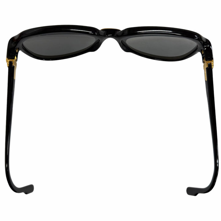 良品□Cartier カルティエ ヴィンテージ 140 90s トリニティ ティアドロップ サングラス ブラック ゴールド グレー 60□15 フランス製