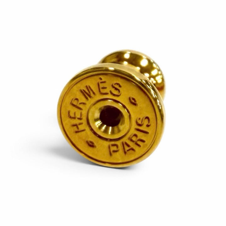 極美品★HERMES エルメス ピアス ミニ ポップH Hデザイン アクセサリー ゴールド ピンク フランス製 レディース 箱・保存袋付き