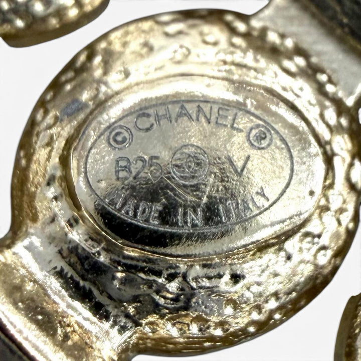 極美品★CHANEL シャネル B25V ココマーク フェイクパール ブローチ アクセサリー ホワイト ゴールド金具 イタリア製 箱・保存袋付