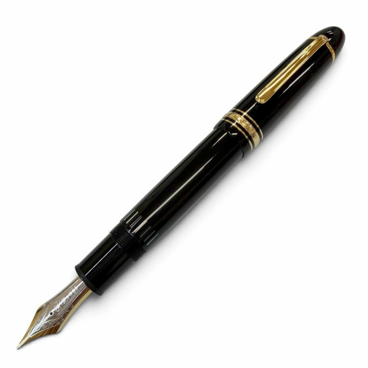 美品▼MONTBLANC モンブラン マイスターシュテュック 149 ペン先18K Bニブ ホワイトスター 万年筆 ブラック ゴールド ドイツ製 メンズ