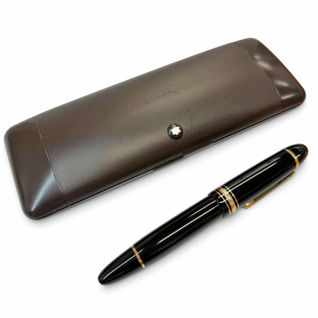 美品▼MONTBLANC モンブラン マイスターシュテュック 149 ペン先18K Bニブ ホワイトスター 万年筆 ブラック ゴールド ドイツ製 メンズ