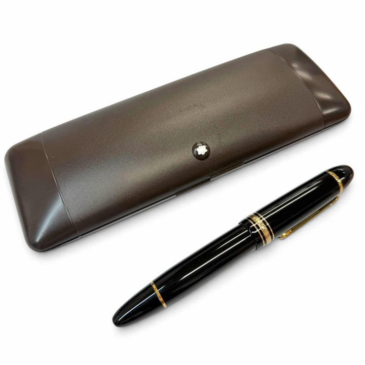 美品▼MONTBLANC モンブラン マイスターシュテュック 149 ペン先18K Bニブ ホワイトスター 万年筆 ブラック ゴールド ドイツ製 メンズ