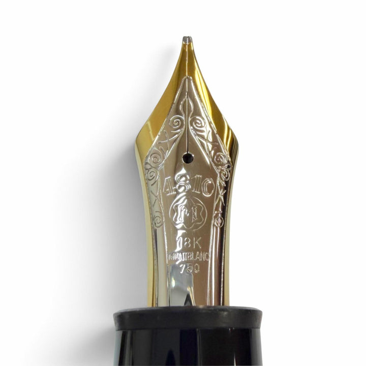 美品▼MONTBLANC モンブラン マイスターシュテュック 149 ペン先18K Bニブ ホワイトスター 万年筆 ブラック ゴールド ドイツ製 メンズ