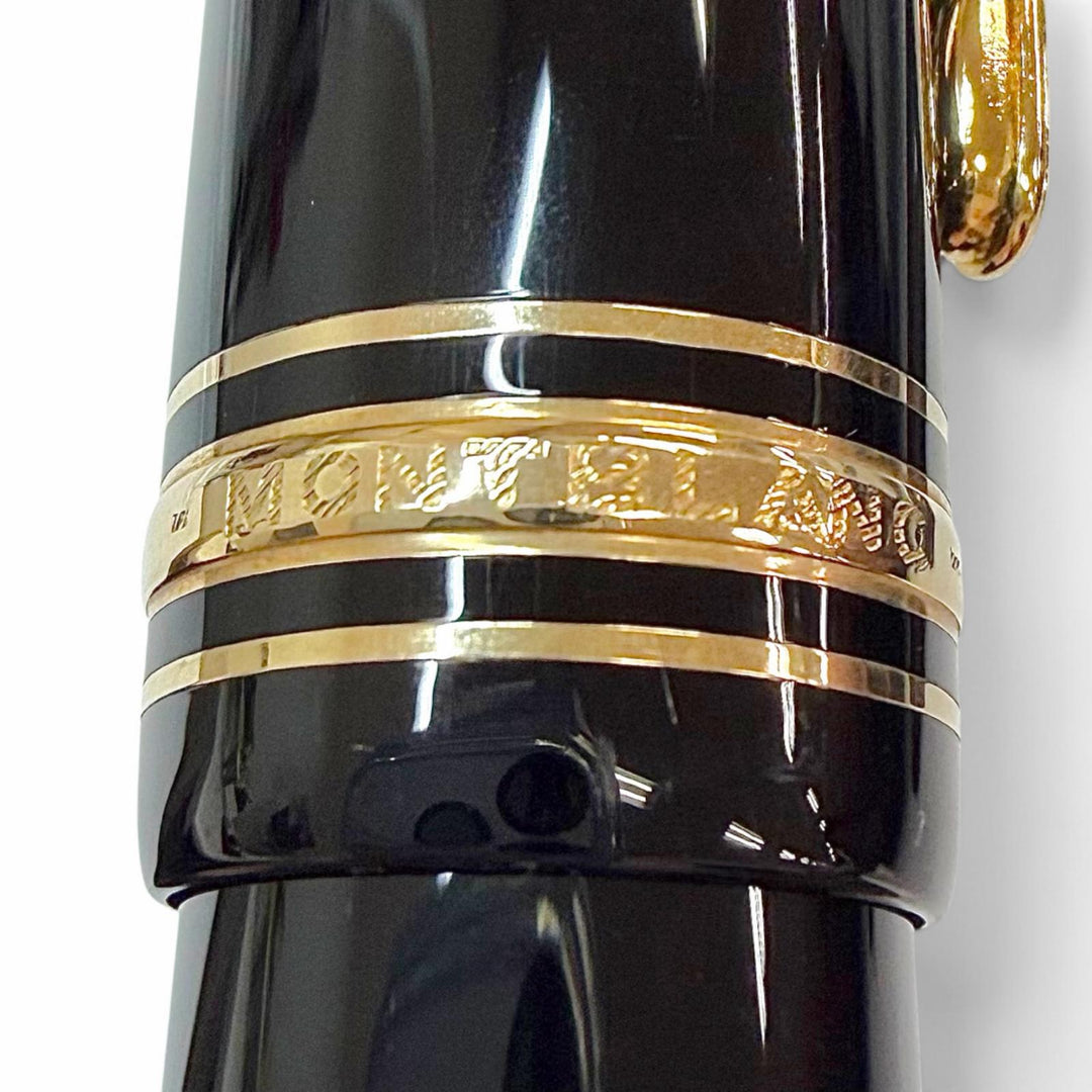 美品▼MONTBLANC モンブラン マイスターシュテュック 149 ペン先18K Bニブ ホワイトスター 万年筆 ブラック ゴールド ドイツ製 メンズ