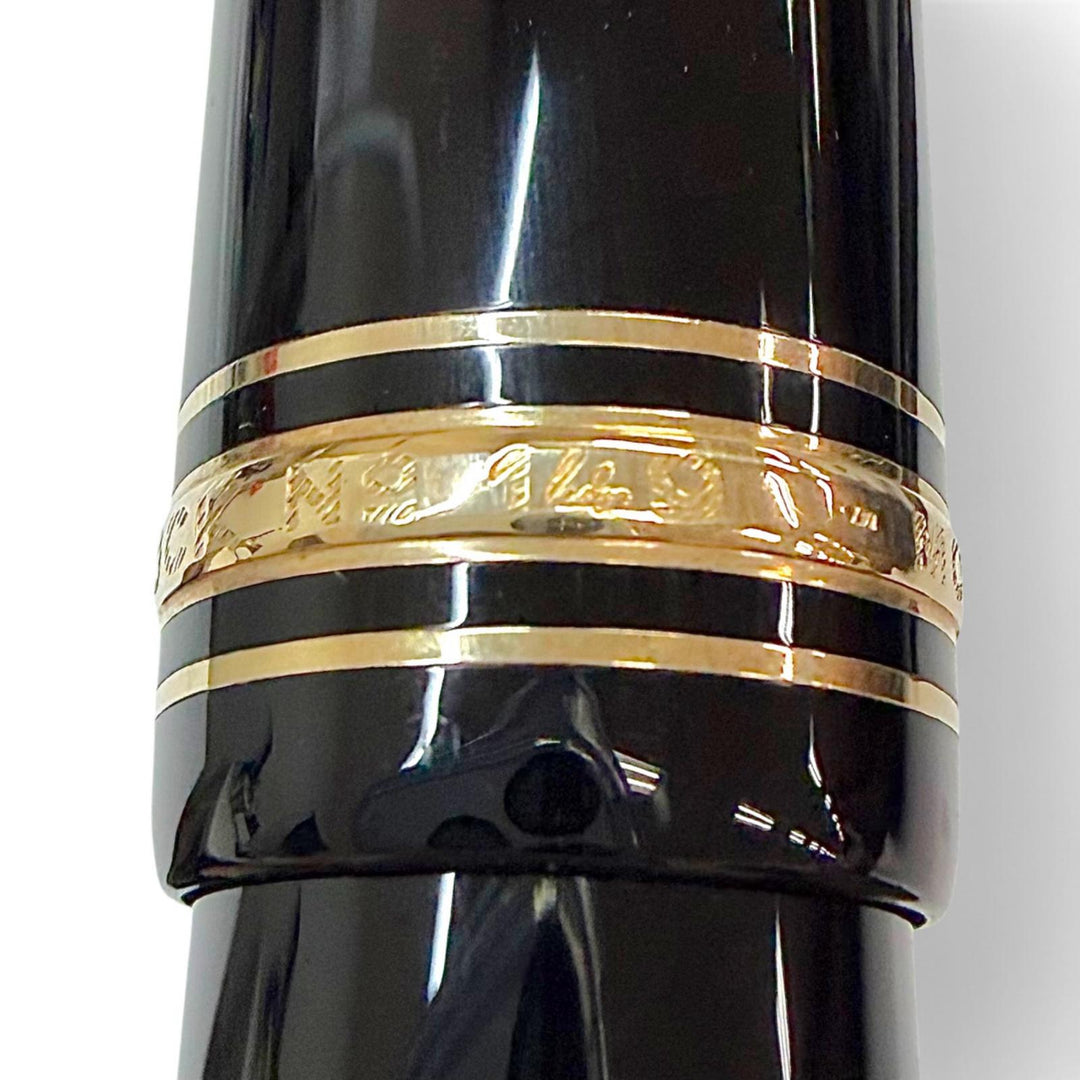 美品▼MONTBLANC モンブラン マイスターシュテュック 149 ペン先18K Bニブ ホワイトスター 万年筆 ブラック ゴールド ドイツ製 メンズ