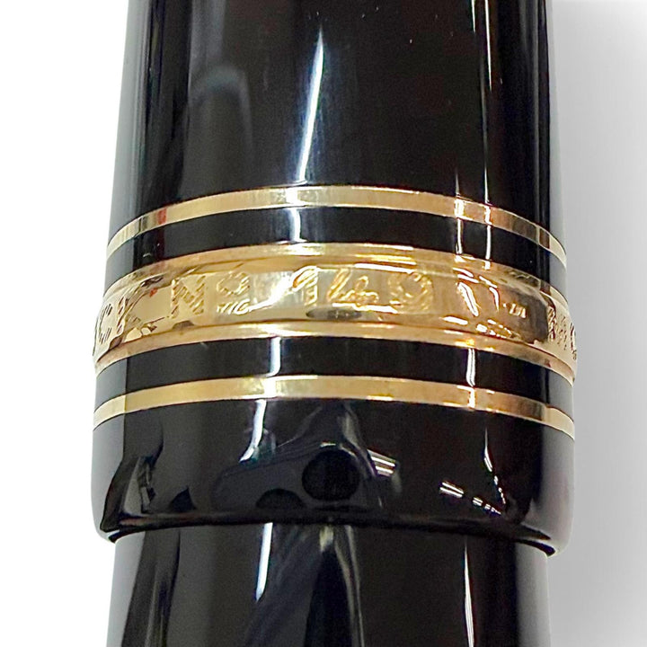 美品▼MONTBLANC モンブラン マイスターシュテュック 149 ペン先18K Bニブ ホワイトスター 万年筆 ブラック ゴールド ドイツ製 メンズ