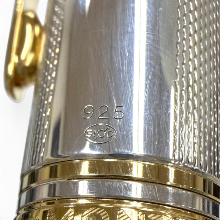 美品▼MONTBLANC モンブラン マイスターシュテュック 146 ソリテール 925 ペン先18K Mニブ ホワイトスター 万年筆 シルバー 重量50.37g