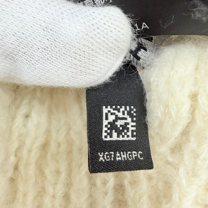 極美品☆CHANEL シャネル カシミヤ シルク ココマーク刺繍 ビーニー ニット帽 ニットキャップ アイボリー イタリア製 正規品 レディース
