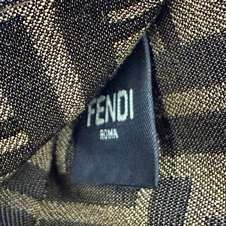 極美品★FENDI フェンディ ピーカブー ISEEU ミディアム キャンバス 千鳥格子 裏地ズッカ柄 レザー使い 2WAY ハンドバッグ 保存袋付き