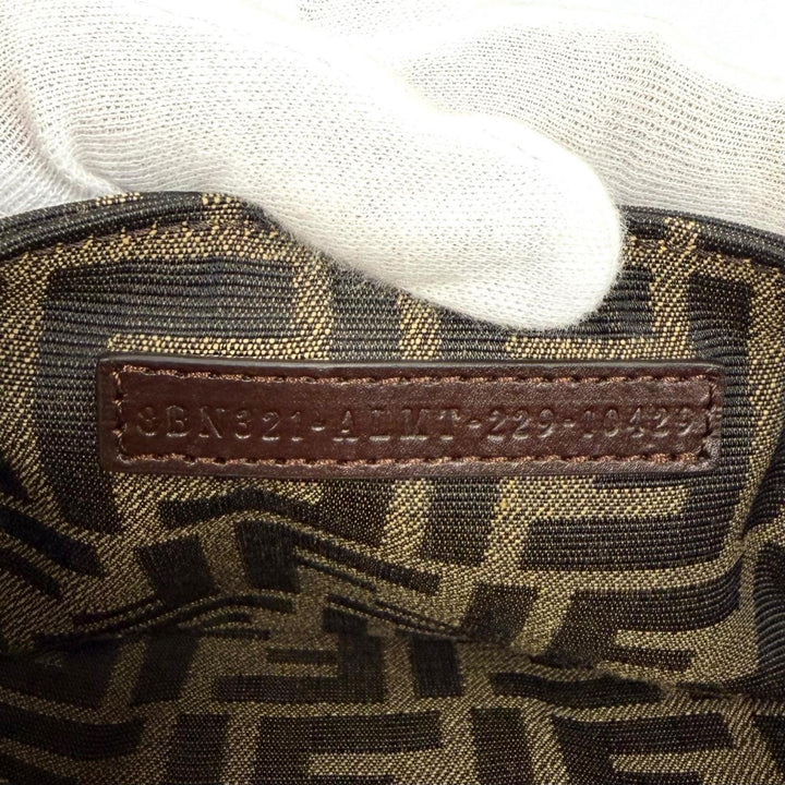極美品★FENDI フェンディ ピーカブー ISEEU ミディアム キャンバス 千鳥格子 裏地ズッカ柄 レザー使い 2WAY ハンドバッグ 保存袋付き