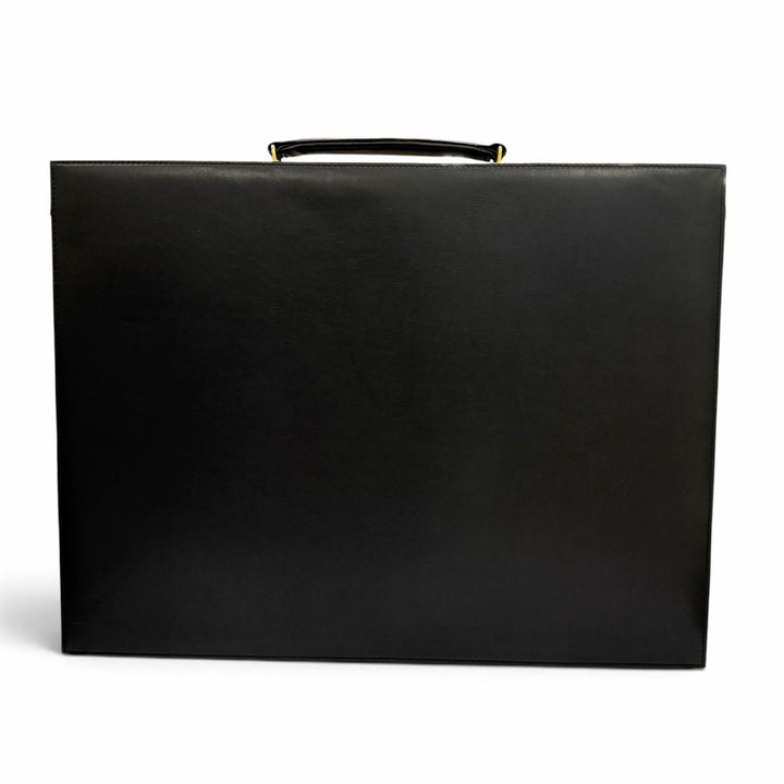 極美品▼MONTBLANC モンブラン レザー 鍵付き ホワイトスター アタッシュケース ビジネスバッグ ブラック ゴールド金具 メンズ