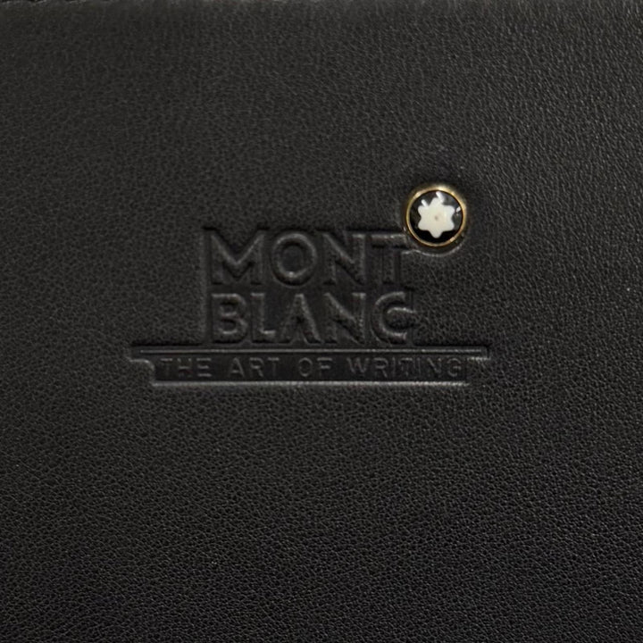極美品▼MONTBLANC モンブラン レザー 鍵付き ホワイトスター アタッシュケース ビジネスバッグ ブラック ゴールド金具 メンズ