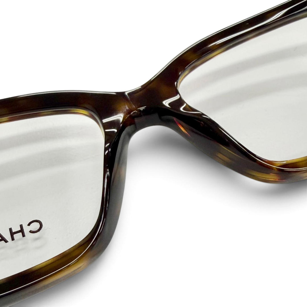 未使用品△CHANEL シャネル 3503-B レクタングル シェイプ オプティカル ココマーク ラインストーン メガネ 現行品 52□17 140 度なし