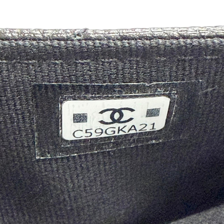 未使用品△CHANEL シャネル キャビアスキン マトラッセ ココマーク レザー フラップ ウォレット 財布 ブラック 箱 保存袋付き