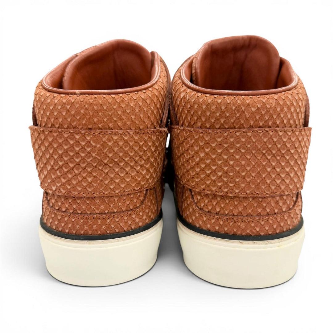 美品▼LOUIS VUITTON ルイヴィトン カリフォルニアライン パイソン レザー ハイカットスニーカー テラコッタ 6 伊製 メンズ 保存袋付き