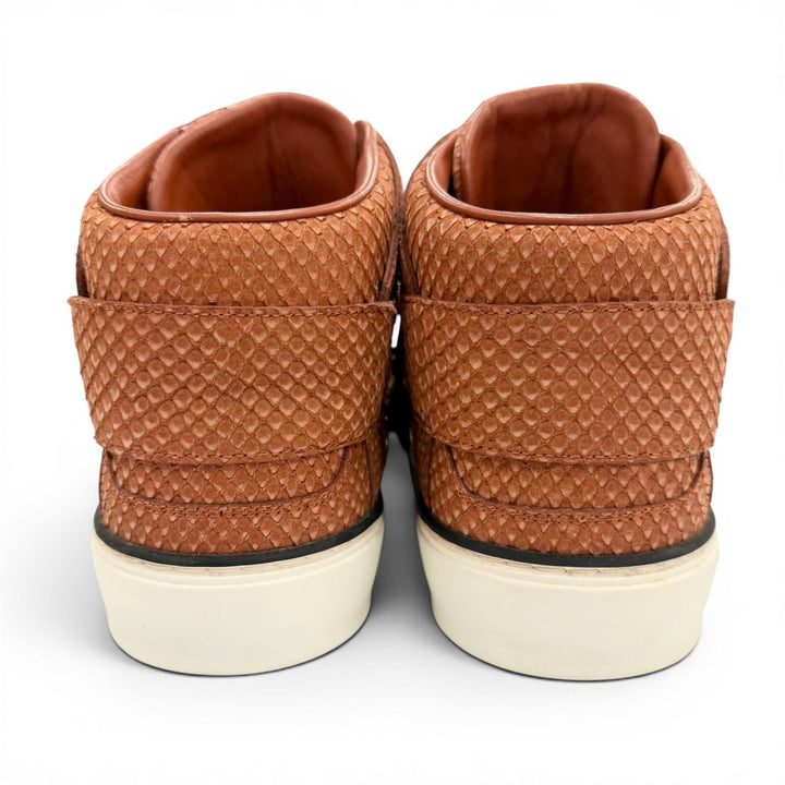 美品▼LOUIS VUITTON ルイヴィトン カリフォルニアライン パイソン レザー ハイカットスニーカー テラコッタ 6 伊製 メンズ 保存袋付き