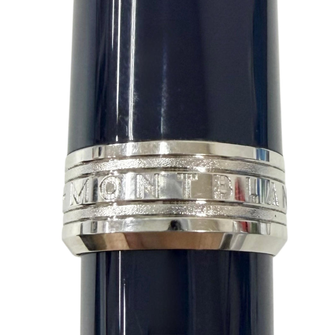美品□MONTBLANC モンブラン Pixコレクション ホワイトスター ツイスト式 ボールペン ネイビー シルバー ドイツ製 メンズ 筆記確認済み