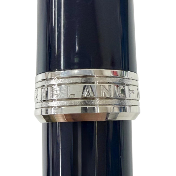 美品□MONTBLANC モンブラン Pixコレクション ホワイトスター ツイスト式 ボールペン ネイビー シルバー ドイツ製 メンズ 筆記確認済み