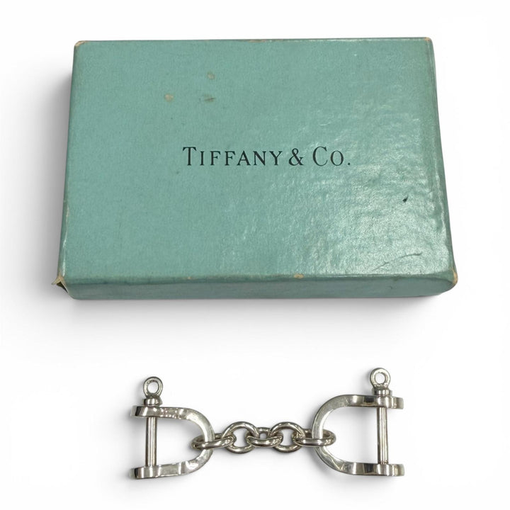 美品▼TIFFANY&amp;Co ティファニー ヴィンテージ ダブルジャックル キーリング スターリングシルバー 925 キーホルダー シルバー 重量16.45g