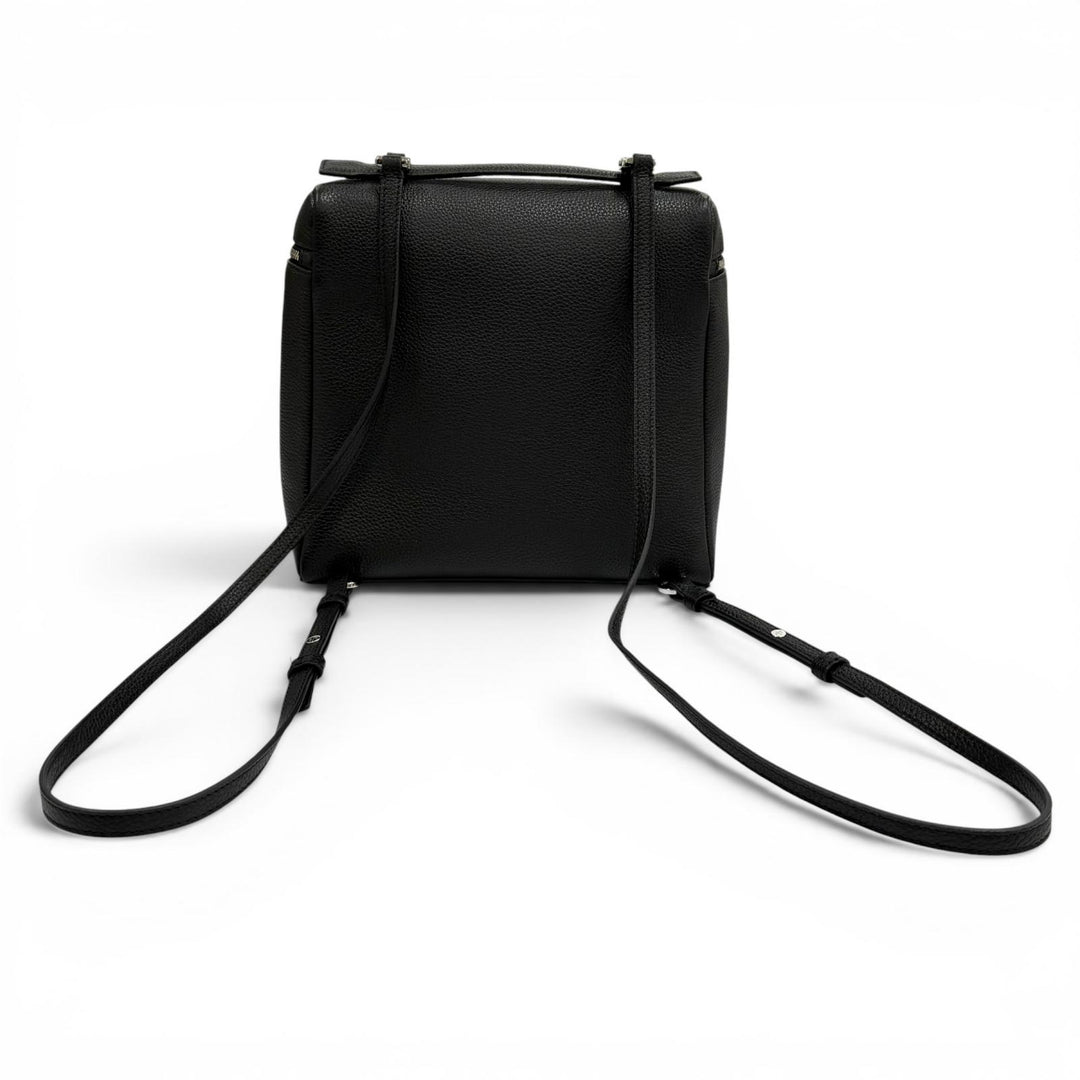 極美品★Loro Piana ロロピアーナ FAN4041 エクストラ ポケット バックパック グレインドカーフスキン リュック ブラック 定価621500円