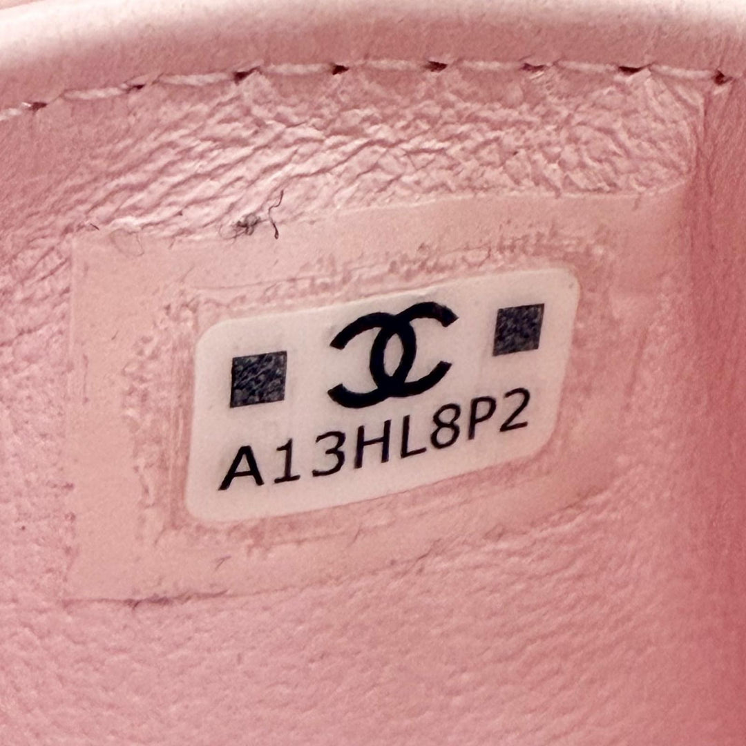 美品△CHANEL シャネル ココマーク ミニケリー マイクロ マトラッセ レザー バッグチャーム ピンク イタリア製 レディース 箱 保存袋付き