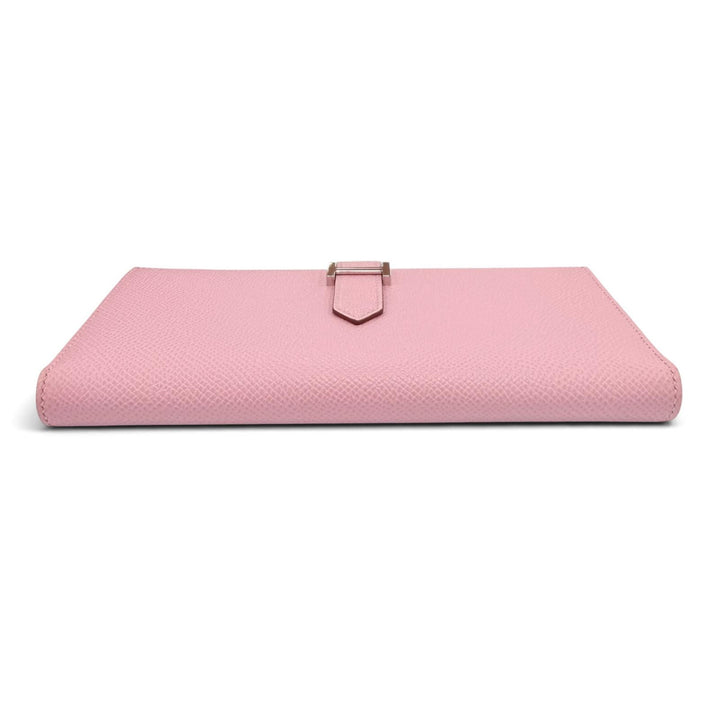 極美品☆HERMES エルメス ベアンスフレ ヴォーエプソン モーヴシルベストル シルバー金具 ウォレット 長財布 U刻印 フランス製 箱付