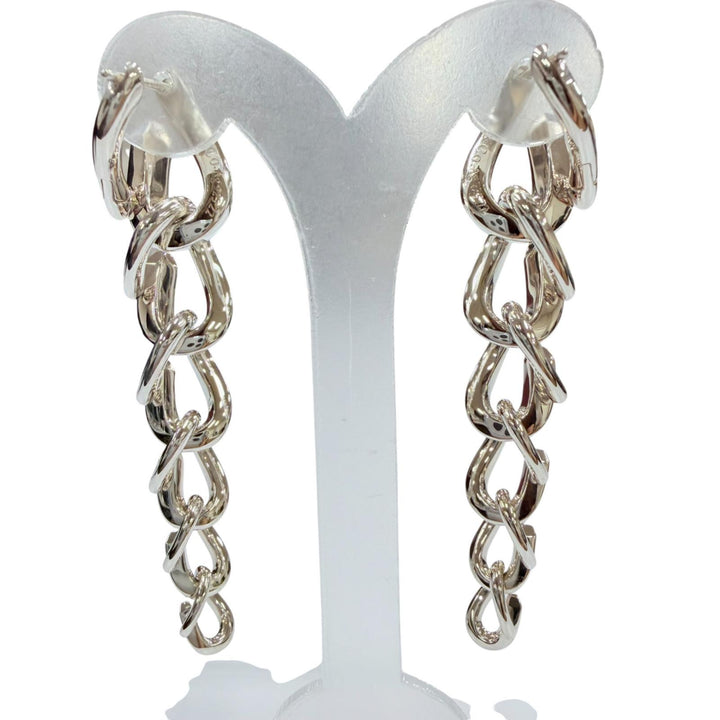 極美品☆TIFFANY&amp;Co. ティファニー フォージ ドロップリンク ピアス AG925 アクセサリー シルバー 重量20.9g レディース メンズ