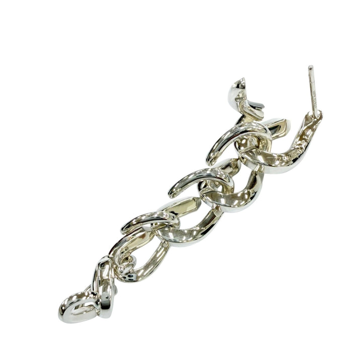 極美品☆TIFFANY&amp;Co. ティファニー フォージ ドロップリンク ピアス AG925 アクセサリー シルバー 重量20.9g レディース メンズ